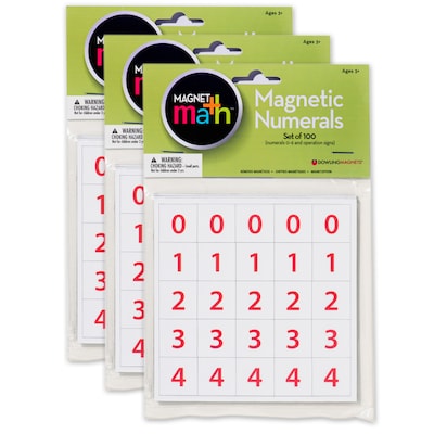 Dowling Magnets Magnet Numerals Set, 10 Per Set, 3 Sets (DO-MA13-3)