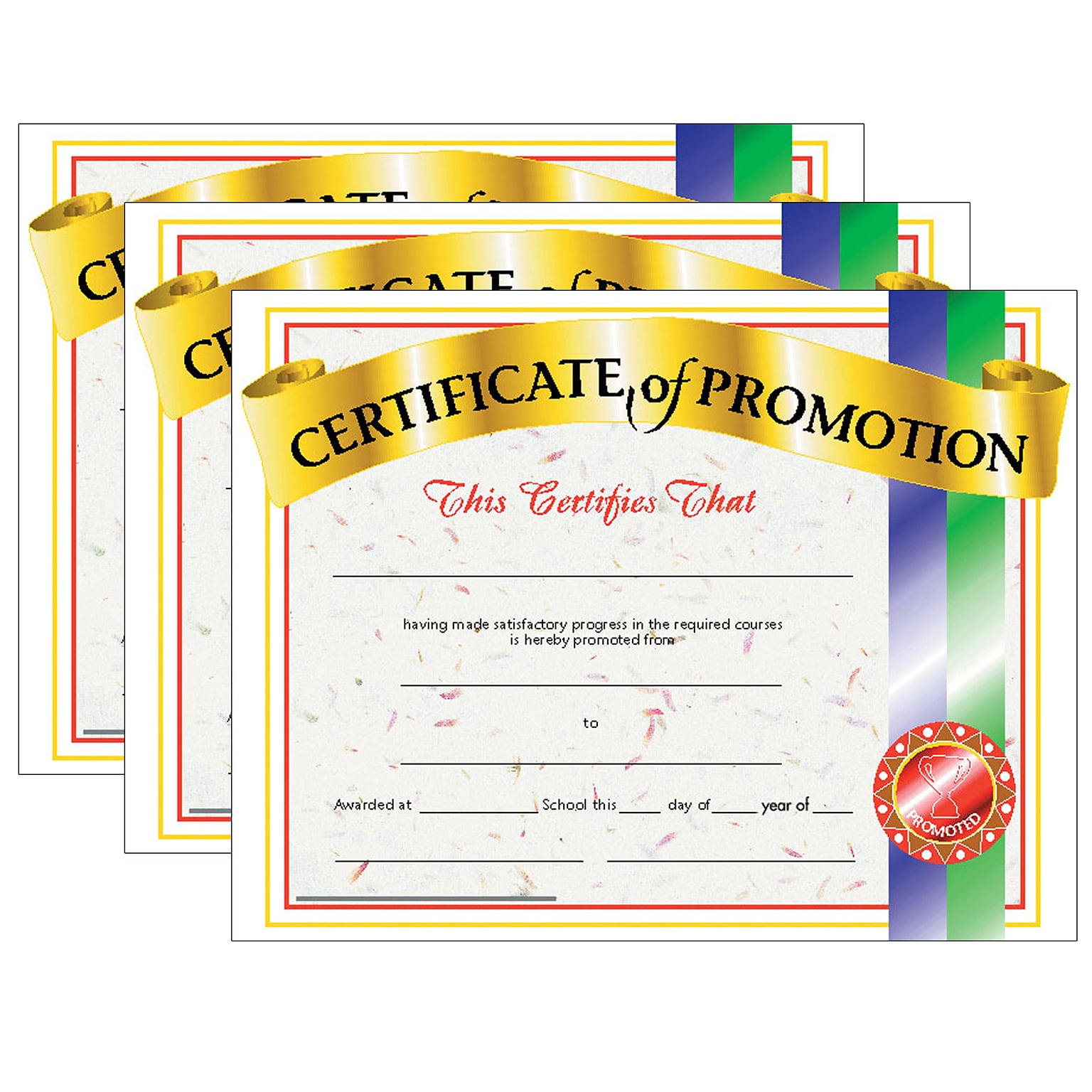 Hayes Publishing Certificate of Promotion, 8.5 x 11, 30 Per Pack, 3 Packs (H-VA509-3)