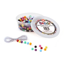 Hygloss Bucket O’ Beads, Barrel Pony, 6 x 9 mm, 400 Per Pack, 6 Packs (HYG6822-6)