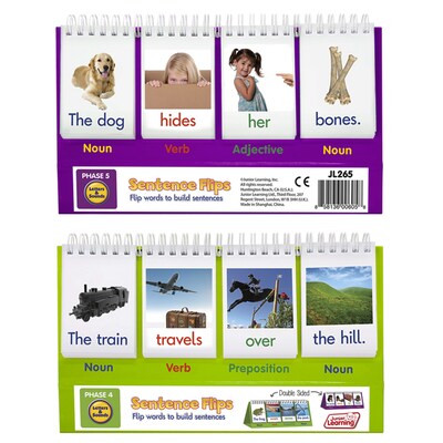 Junior Learning® Sentence Flips, Double-Sided Sentence Building Flip Chart, Pack of 3 (JRL265-3)