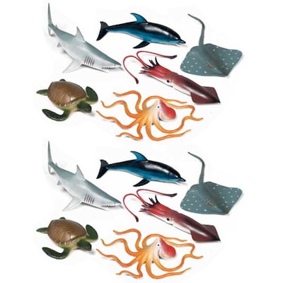 Get Ready Kids Ocean Animals Playset, 6 Per Set, 2 Sets (MTB872-2)