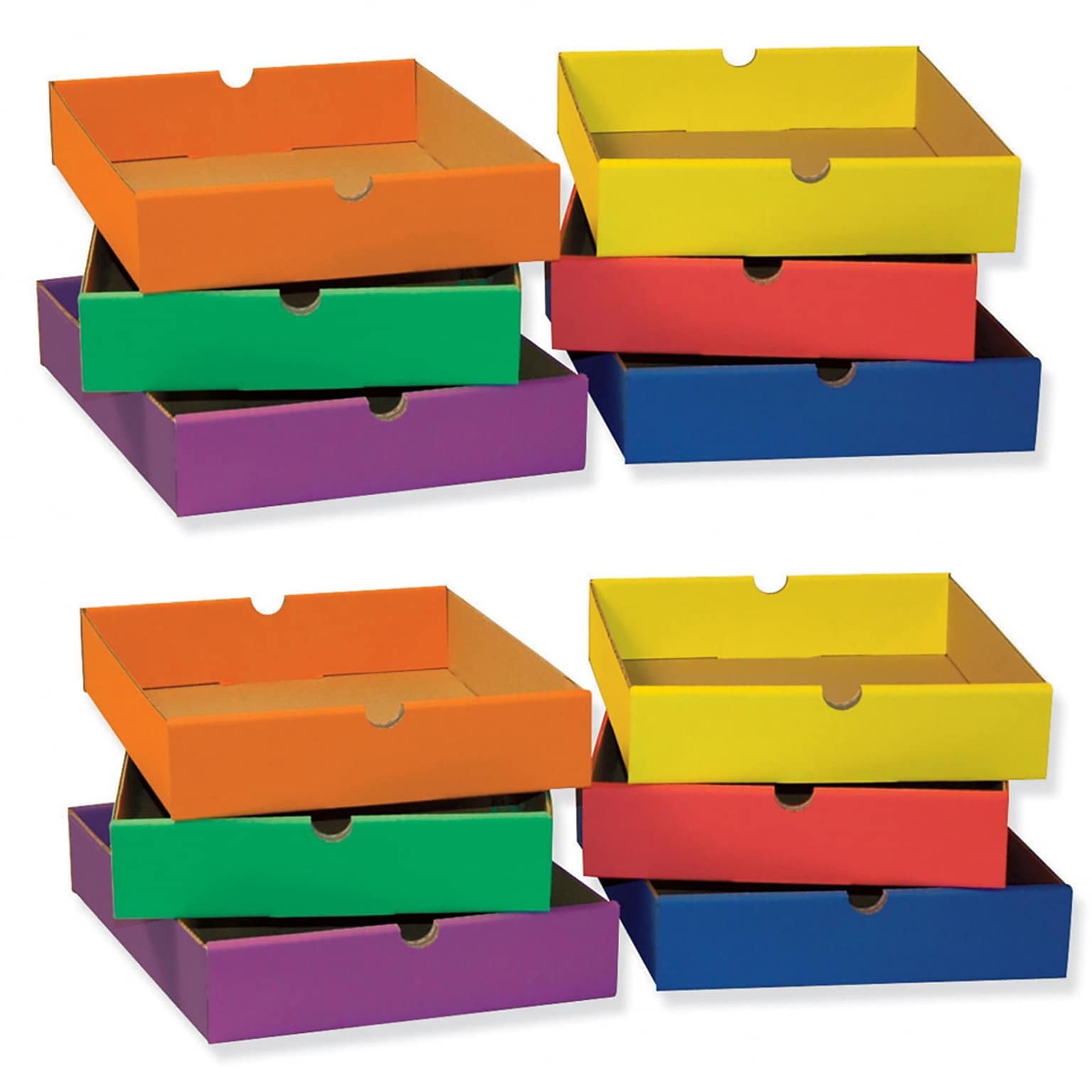 Classroom Keepers Drawers for 6-Shelf Organizer, 13.25 x 10.25 x 2.5, Assorted Colors, 2/Bundle (PAC001313-2)