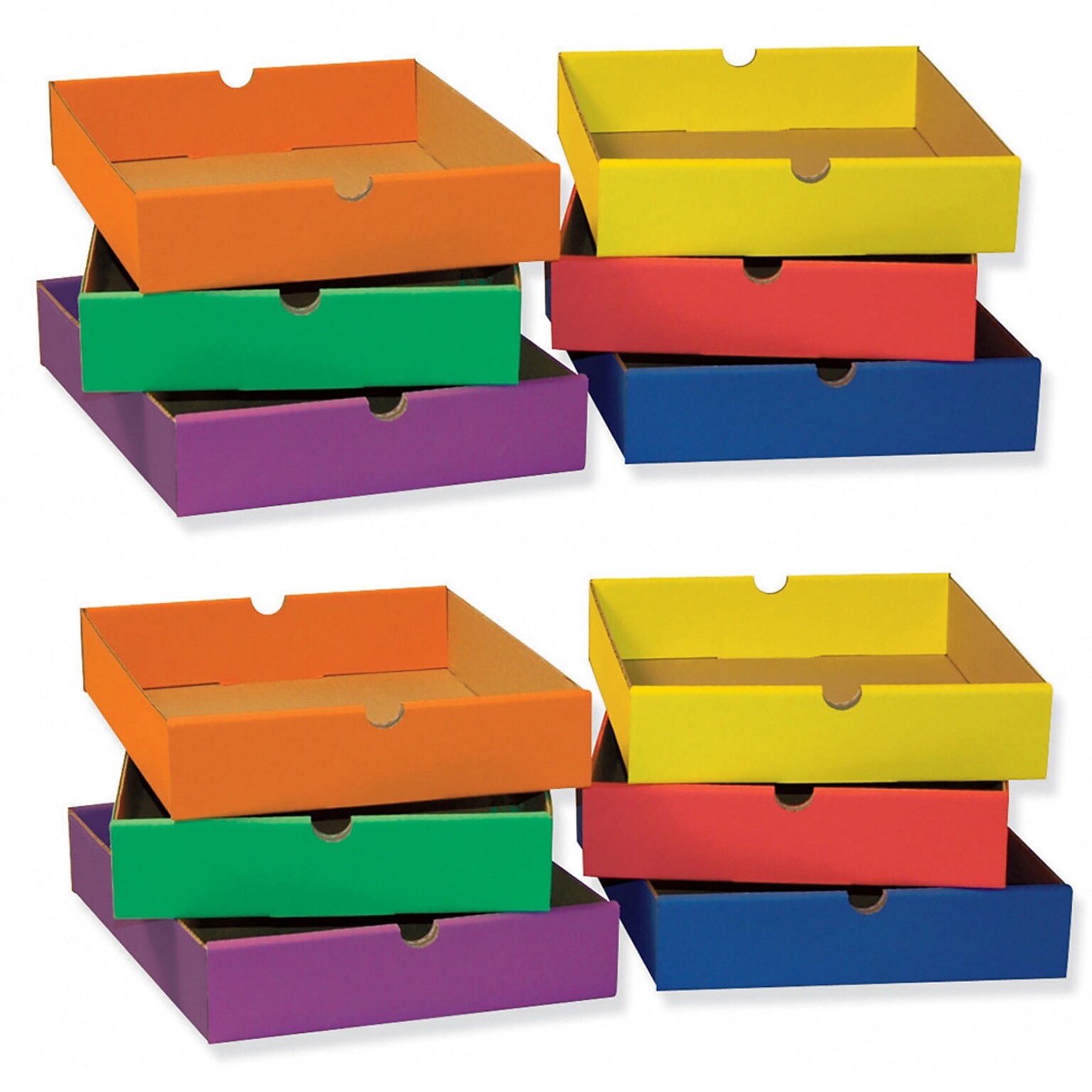 Classroom Keepers Drawers for 6-Shelf Organizer, 13.25 x 10.25 x 2.5, Assorted Colors, 2/Bundle (PAC001313-2)