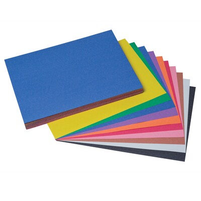 Prang 9 x 12 Construction Paper, Assorted Colors, 100 Sheets Per Pack, 5 Packs (PAC6504-5)