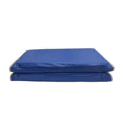 KinderMat 3-Fold Vinyl Basic Mat, 45" x 19", Red/Blue with Gray Binding, 2/Bundle (PZ-KM110-2)