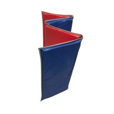 KinderMat 3-Fold Vinyl Basic Mat, 45" x 19", Red/Blue with Gray Binding, 2/Bundle (PZ-KM110-2)