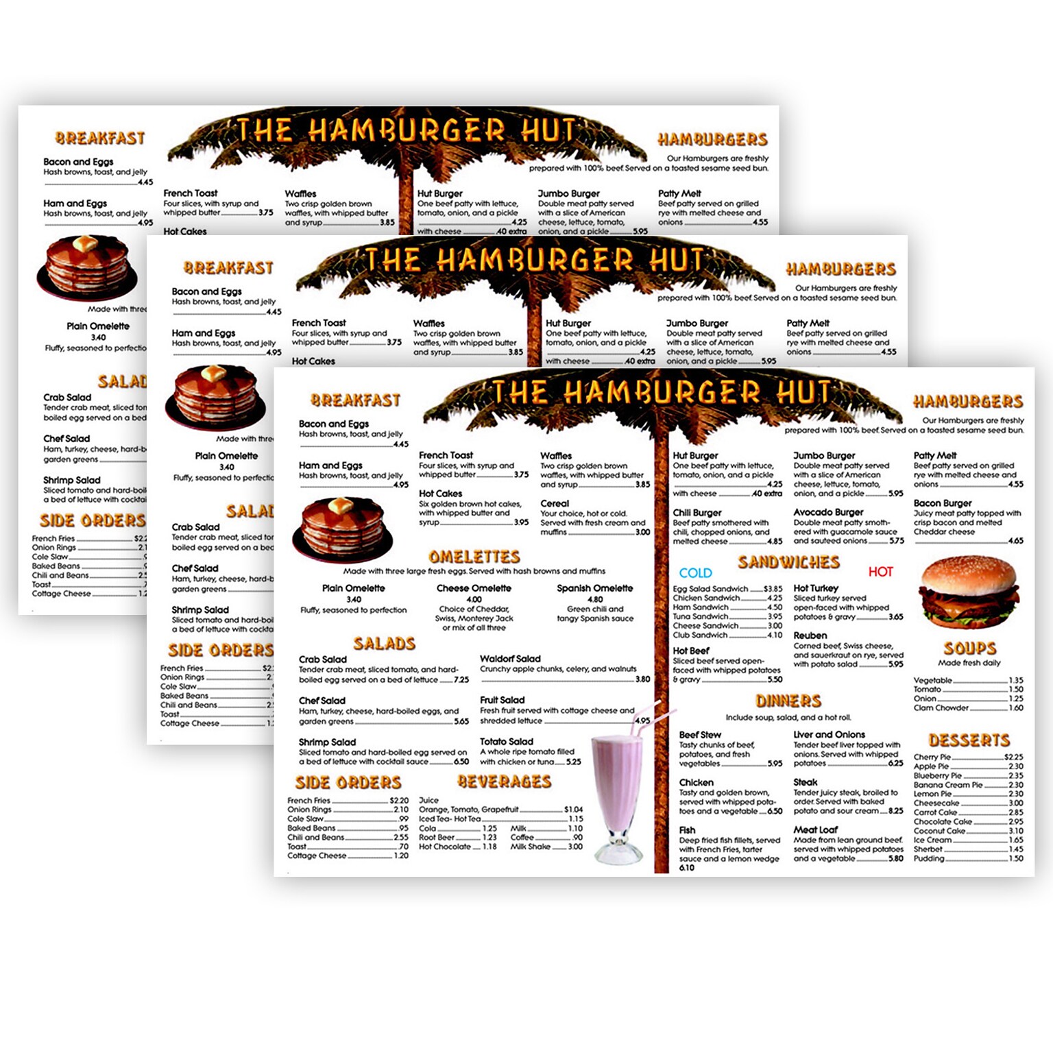 Remedia Publications Menu Math: The Hamburger Hut Book, 6 Extra Menus Per Pack, 3 Packs (REM102D-3)