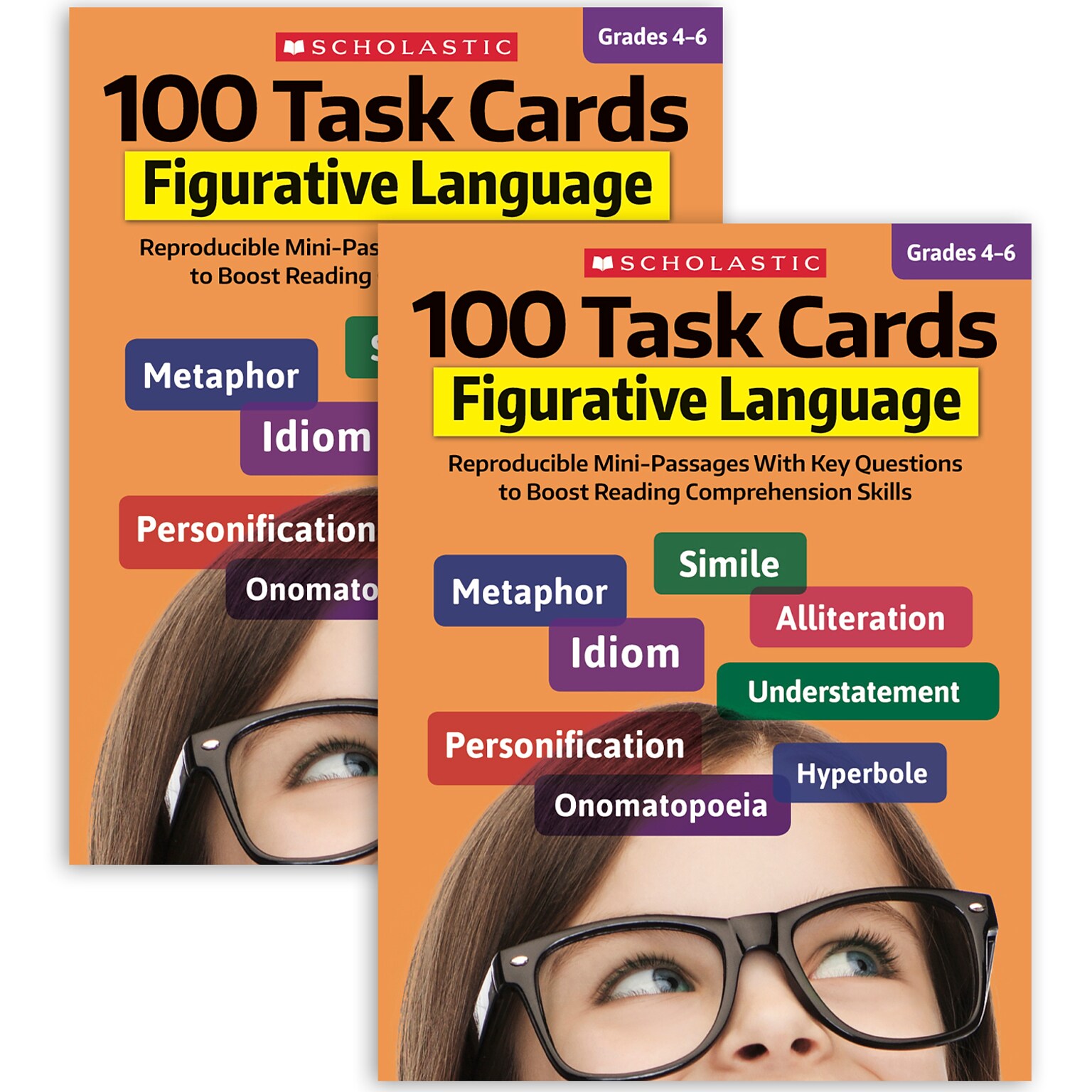 Scholastic Teaching Solutions 100 Task Cards: Figurative Language Activity Book, Pack of 2 (SC-860315-2)