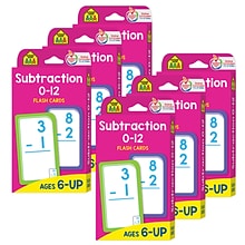 School Zone Publishing Subtraction 0-12 Flash Cards, 6 Packs (SZP04007-6)