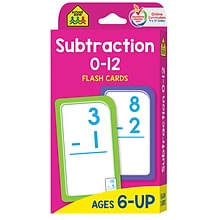 School Zone Publishing Subtraction 0-12 Flash Cards, 6 Packs (SZP04007-6)