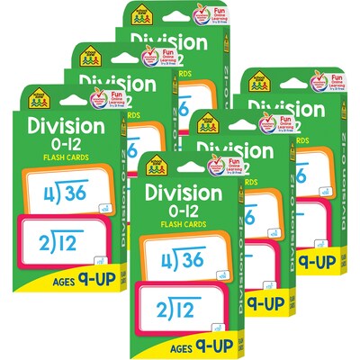 School Zone Publishing Division 0-12 Flash Cards, 6 Packs (SZP04017-6)