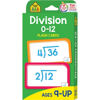 School Zone Publishing Division 0-12 Flash Cards, 6 Packs (SZP04017-6)
