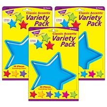 TREND Gumdrop Stars Classic Accents Variety Pack, 36 Per Pack, 3 Packs (T-10968-3)