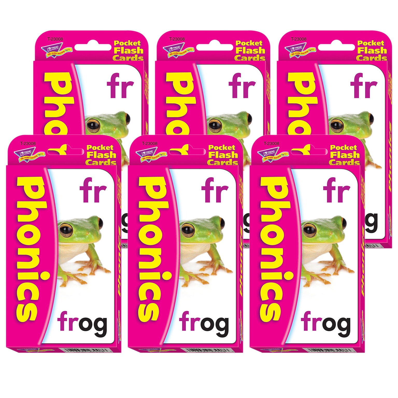 TREND Phonics Pocket Flash Cards, 6 Packs (T-23008-6)