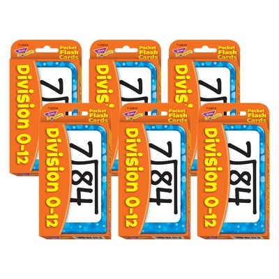 TREND Division 0-12 Pocket Flash Cards, 6 Packs (T-23018-6)