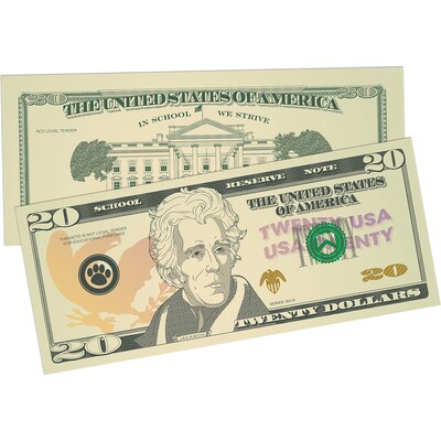 Teacher Created Resources Play Money: Assorted Bills, 110 Per Pack, 6 Packs (TCR20638-6)