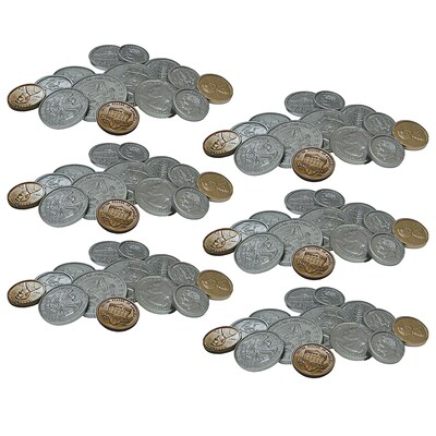 Teacher Created Resources Play Money: Assorted Coins, Pack of 6 (TCR20639-6)