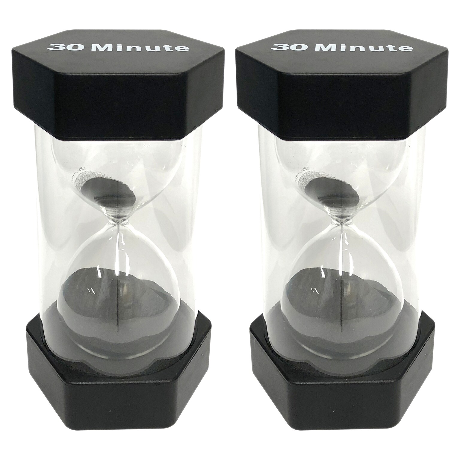 Teacher Created Resources 30 Minute Sand Timer, Black, 2/Pack (TCR20887-2)