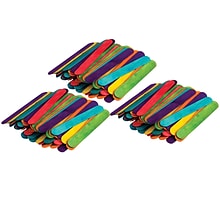 Teacher Created Resources STEM Basics: Multicolor Jumbo Craft Sticks, 200 Per Pack, 3 Packs (TCR2091