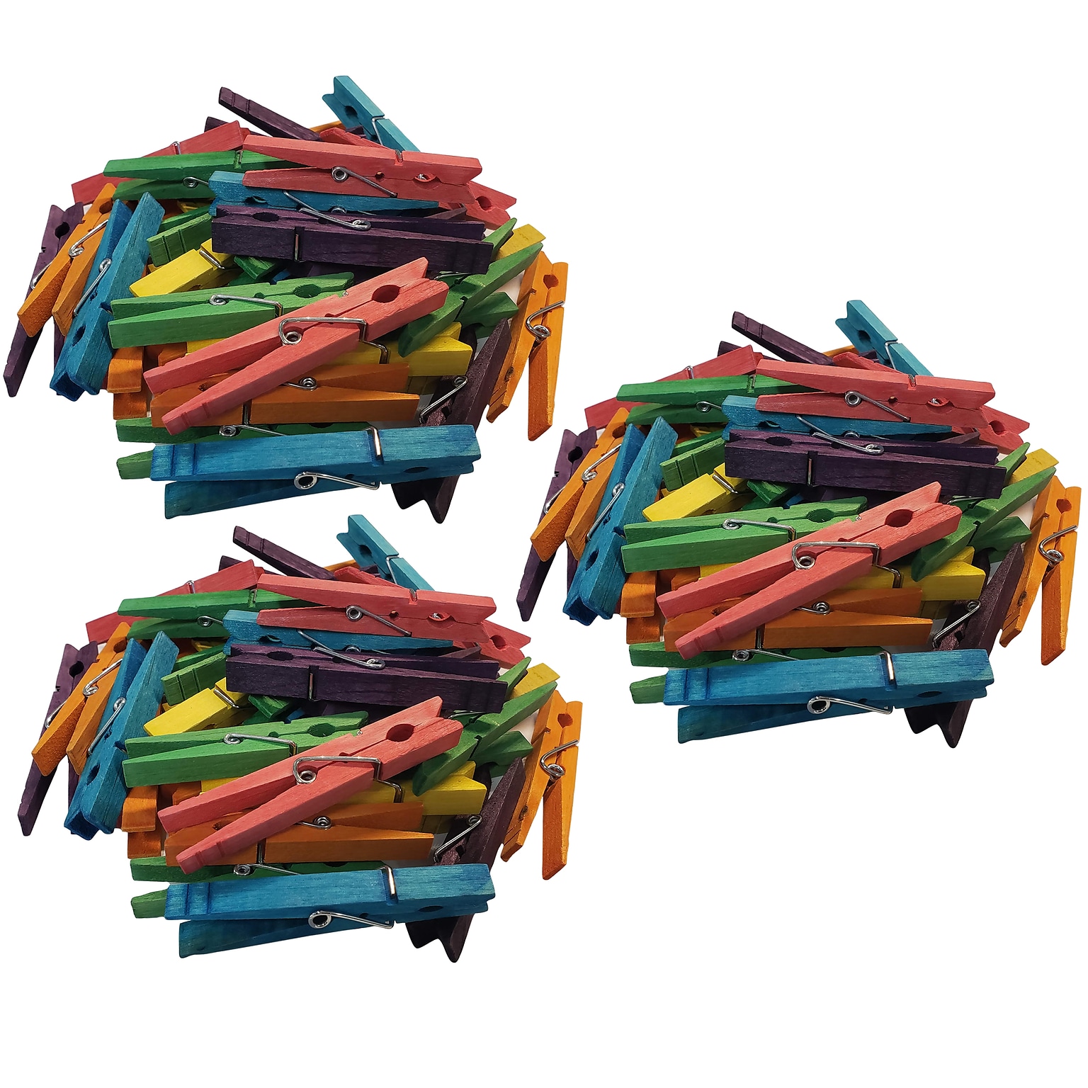 Teacher Created Resources STEM Basics: Multicolor Clothespins, 50 Per Pack, 3 Packs (TCR20933-3)