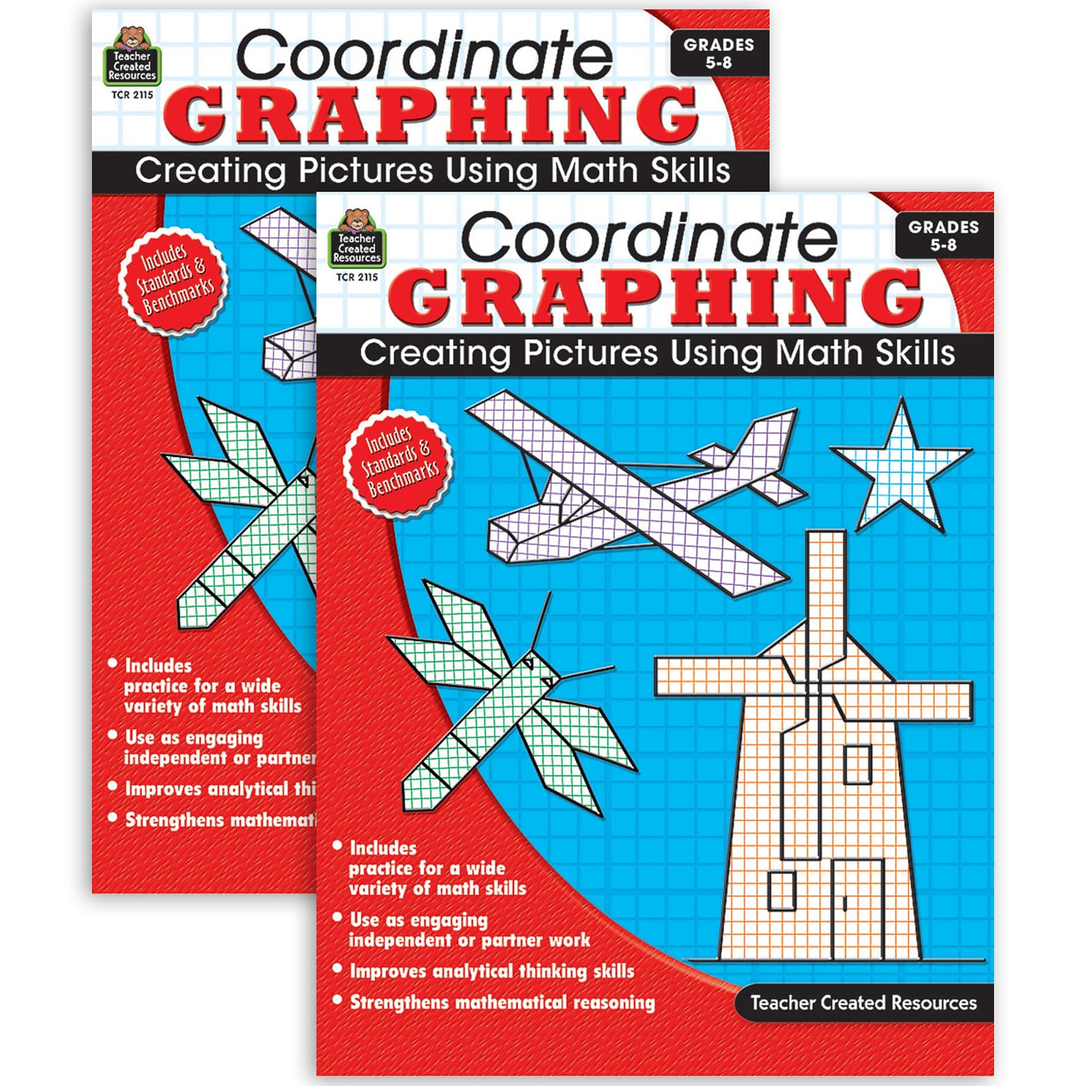 Teacher Created Resources Coordinate Graphing Book, Pack of 2 (TCR2115-2)