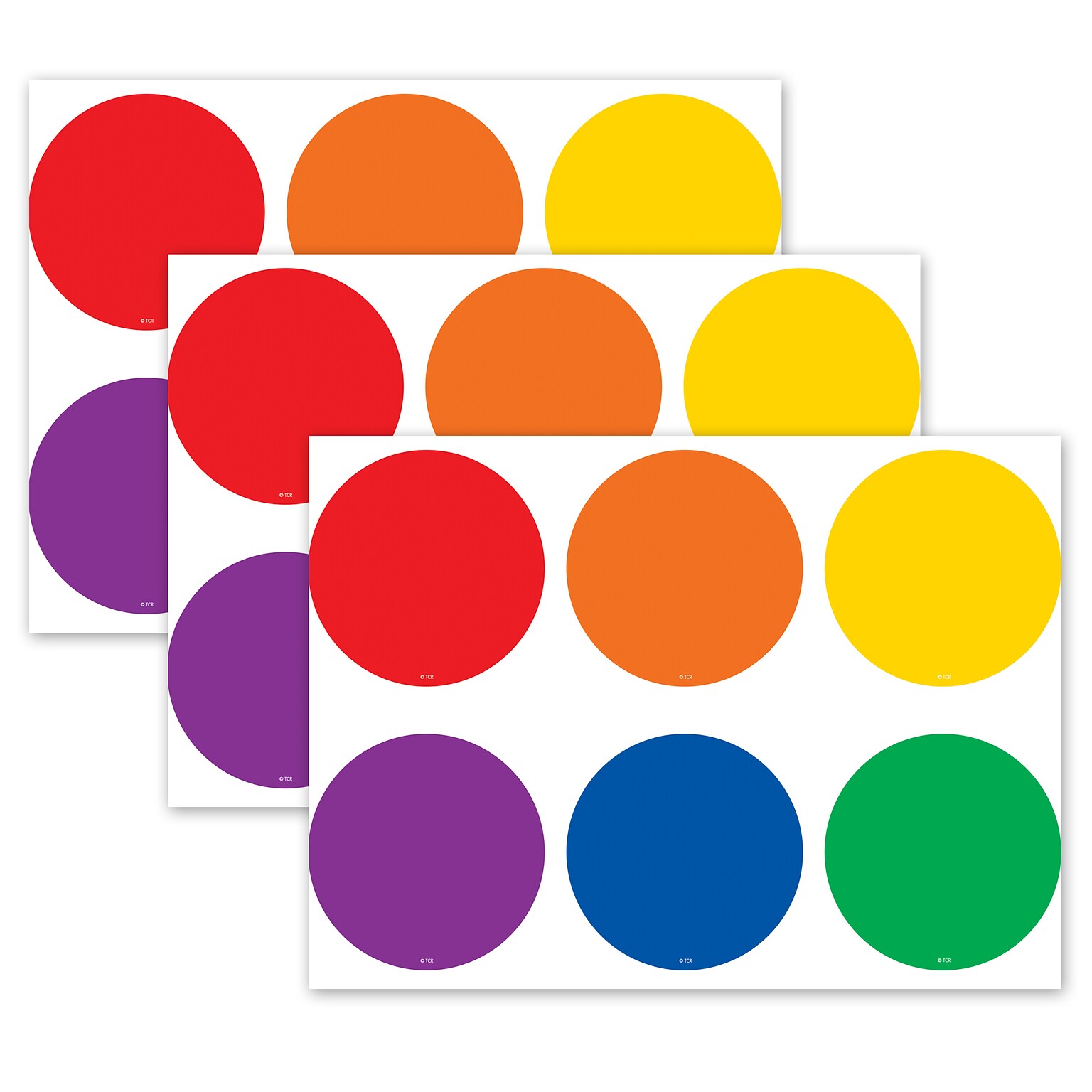 Teacher Created Resources® Spot On® Colorful Circles Carpet Markers, 12 Per Pack, 3 Packs (TCR77048-3)