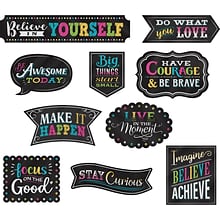 Teacher Created Resources Chalkboard Brights Clingy Thingies Positive Sayings Accents, 10 Per Pack,