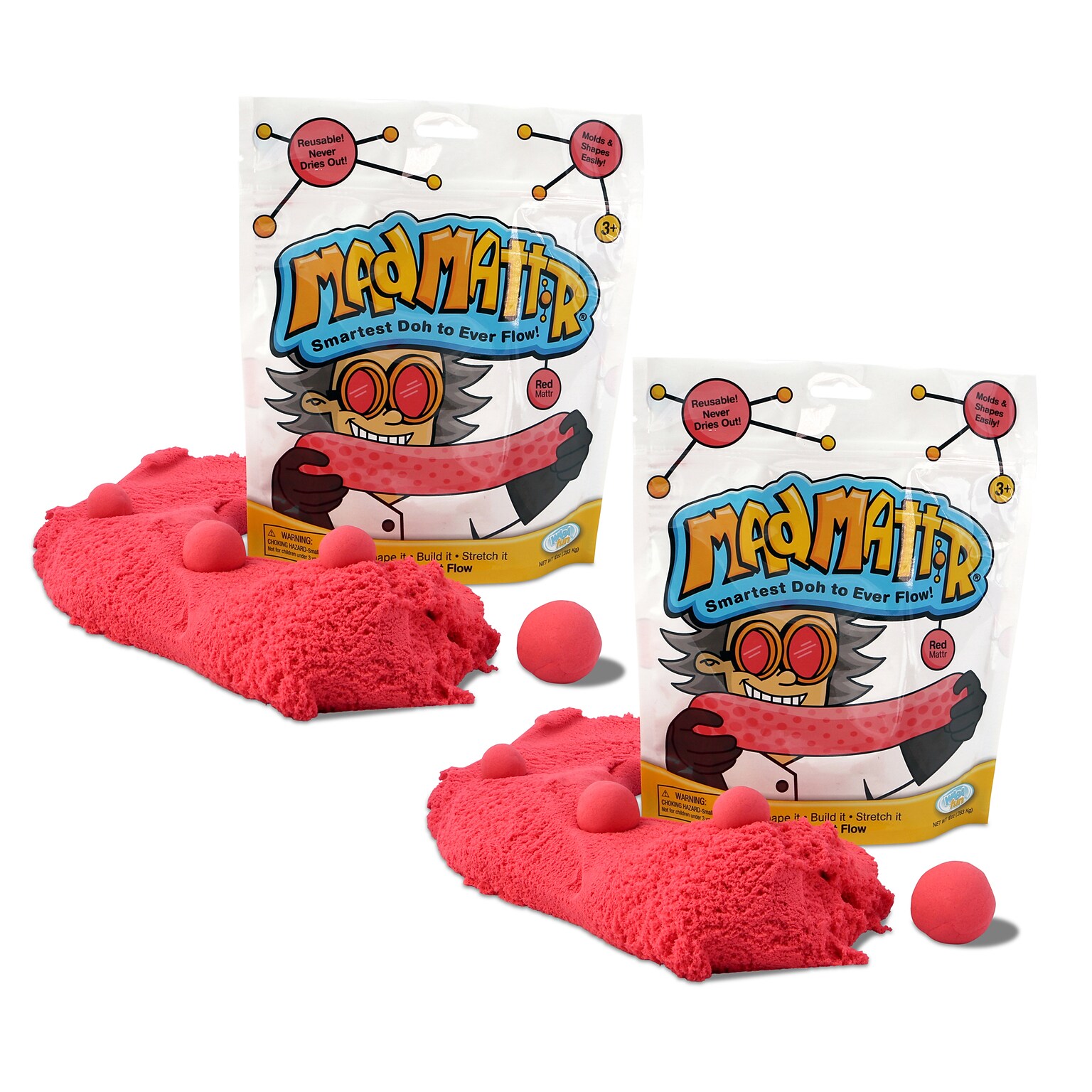 Relevant Play Mad Mattr, Red, 10 oz. Per Pack, 2 Packs (WAB210300-2)