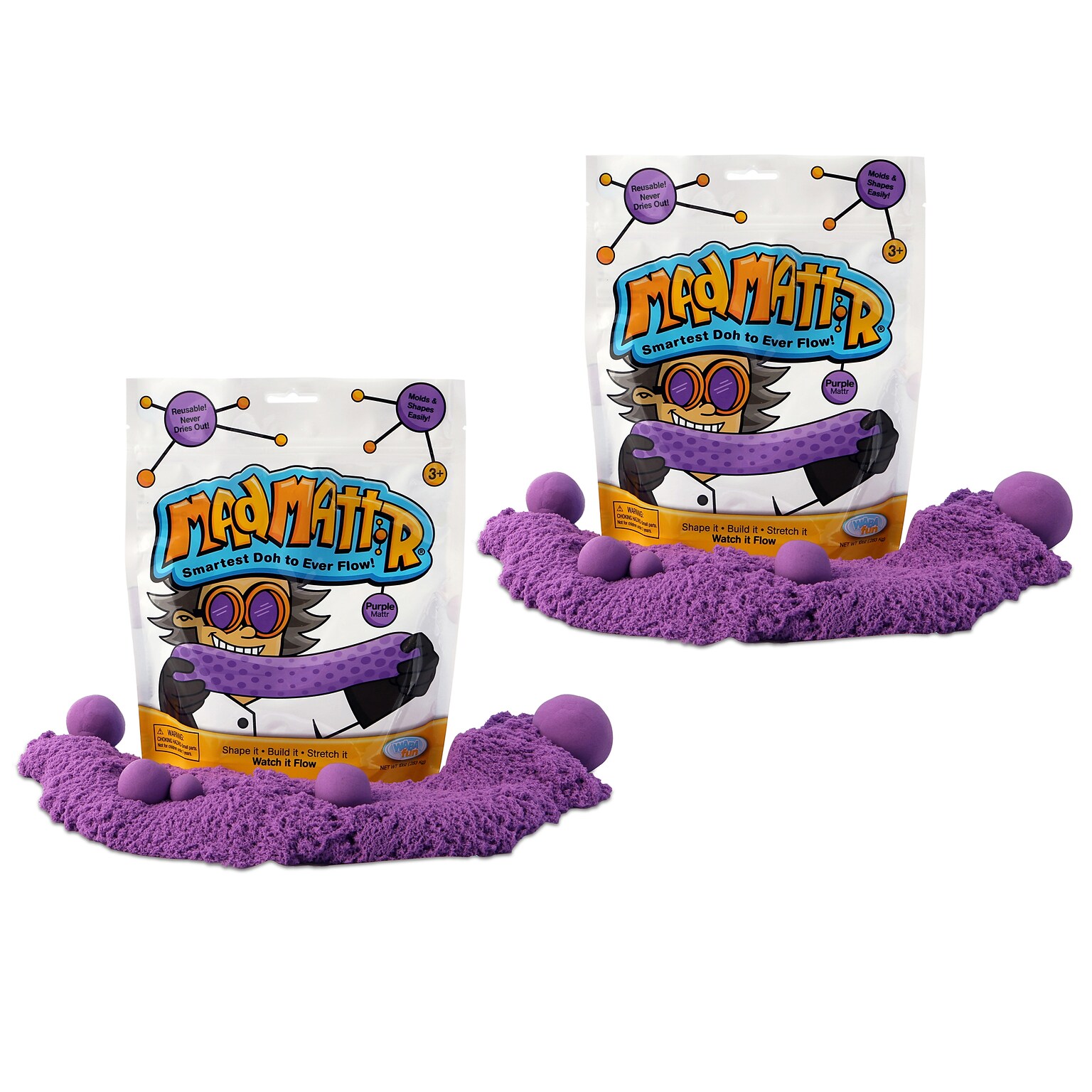Relevant Play Mad Mattr, Purple, 10 oz. Per Pack, 2 Packs (WAB210500-2)