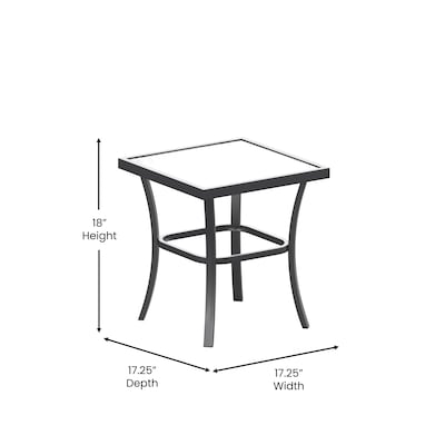 Flash Furniture Brazos Outdoor Rocking Chair Bistro Set with 2 Chairs and Table, Black (FVFSC2315BLK)