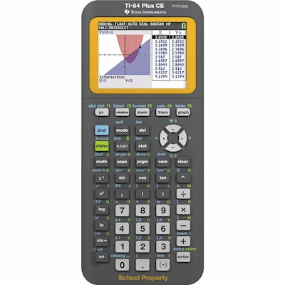 Texas Instruments TI-84 Plus CE with Python 10 Digits Battery Powered Graphing Calculator, Black, 10