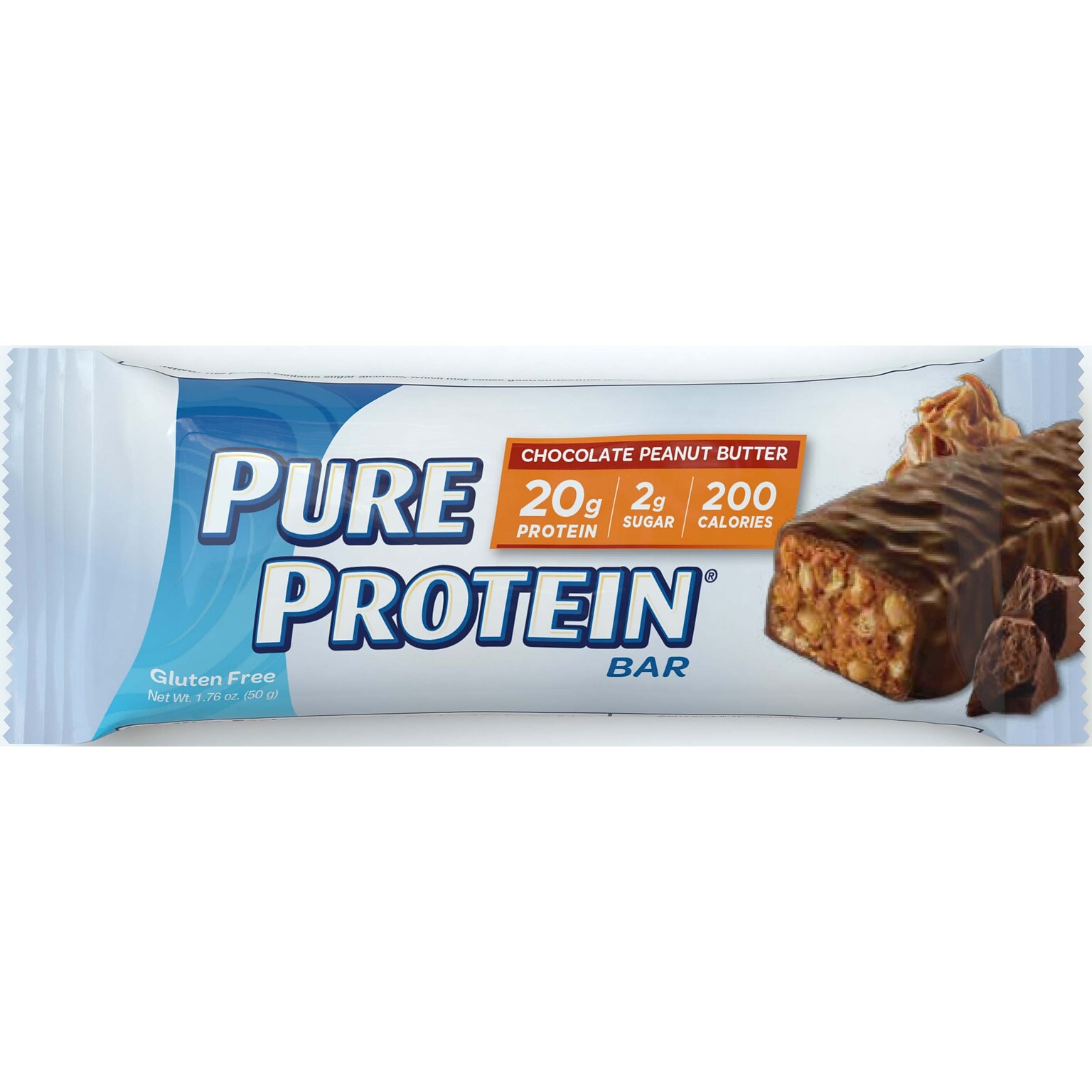 Pure Protein Protein Bar Gluten Free Chocolate Peanut Butter Protein Bar, 6 Bars/Box (NRN13805)