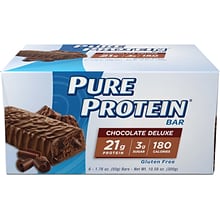 Pure Protein Protein Bar Gluten Free Chocolate Protein Bar, 6 Bars/Box (NRN13809)