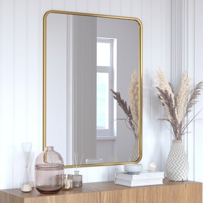 Flash Furniture Jada Decorative Wall Mirror, 40" x 30" Matte Gold (HMHD22M198YBNGD)
