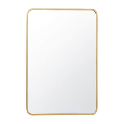 Flash Furniture Jada Decorative Wall Mirror, 24" x 36" Matte Gold (HMHD22M199YBNGD)