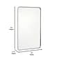 Flash Furniture Jada Decorative Wall Mirror, 40" x 30" Matte Silver (HMHD22M198YBNSV)