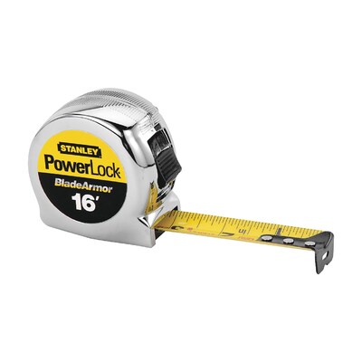 STANLEY Powerlock Blade Armor Coated Tape Rule; 16, Yellow
