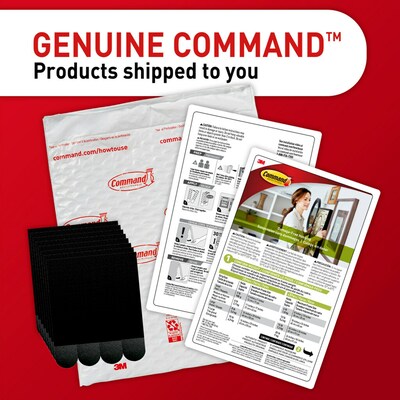 Command Extra Large Hanging Strips, 20 lb., Black, 16/Pack (17217BLK-16NA)
