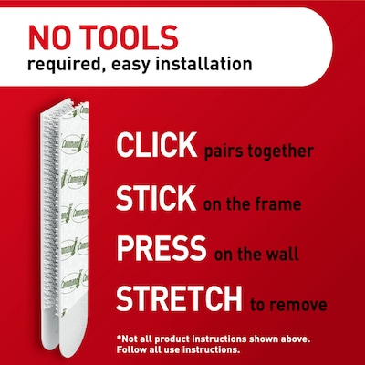 Command Extra Large Hanging Strips, 20 lb., Black, 16/Pack (17217BLK-16NA)