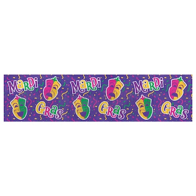 Amscan Mardi Gras Fringe Foil Banner, 3/Pack (120325)