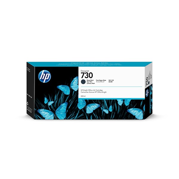 HP 730 Black Matte High Yield Ink Cartridge (P2V71A)