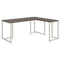 Office by kathy ireland® Method 72W L Shaped Desk with 30W Return, Cocoa, Installed (MTH017COFA)