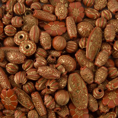 S&S Worldwide Old World Bead Mix Terra Cotta 1 Lb (CF-13771)