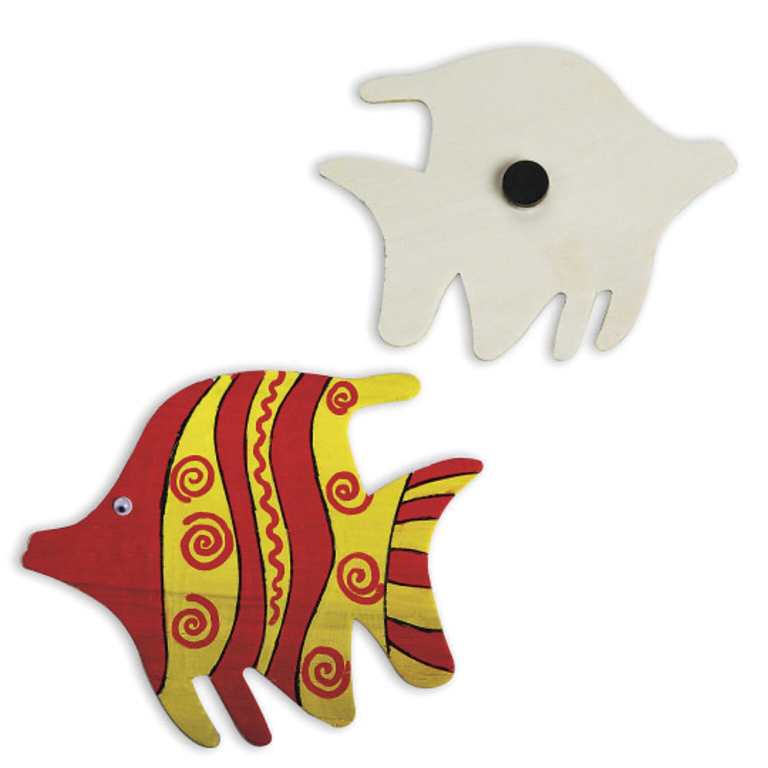 S&S Worldwide Tropical Fish Wood Magnet, 12/Pack (CF-8300)