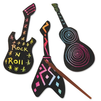 S&S Worldwide Groovy Scratch  Guitars Pk48, (CE4667)