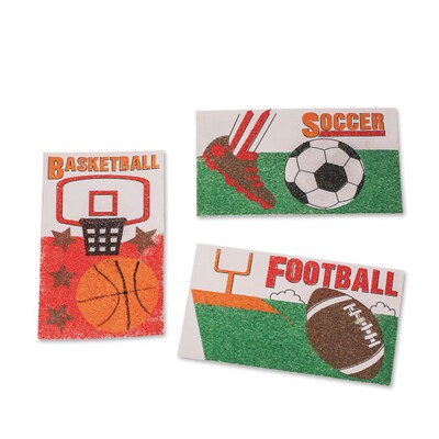 S&S Worldwide Sport Sand Art Boards, 24/Pack (CF-13067)