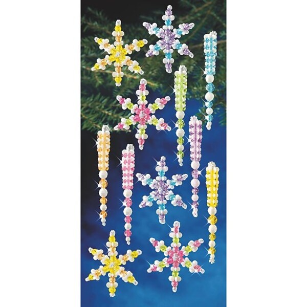 The Beadery, Beaded Snowflakes And Icicles Pk48, (SS7351)