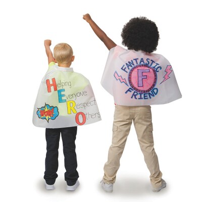 S&S Worldwide Color Me Mini Super Hero Cape, Pack of 12 (CM140)