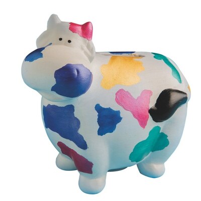 S&S Worldwide Color Me Cow Bank Unglazed Pk12, (A-9203-A)