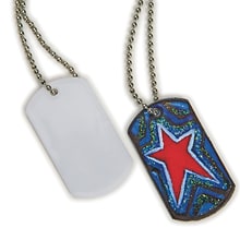 S&S Worldwide Color Me Dog Tag Necklaces, 50/Pack (CF-14136)